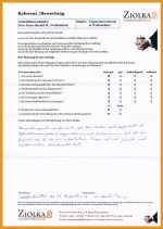 Eine positive handschriftliche Kundenreferenz zur Tätigkeit der Ziolka Immobilienvermittlung aus dem Jahr 2024