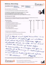 Eine positive handschriftliche Kundenreferenz zur Tätigkeit der Ziolka Immobilienvermittlung aus dem Jahr 2026