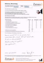 Eine positive handschriftliche Kundenreferenz zur Tätigkeit der Ziolka Immobilienvermittlung aus dem Jahr 2026