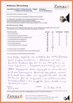 Eine positive handschriftliche Kundenreferenz zur Tätigkeit der Ziolka Immobilienvermittlung aus dem Jahr 2026